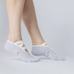 Yoga Toe Grip Sock – Blue Ash - Image 3