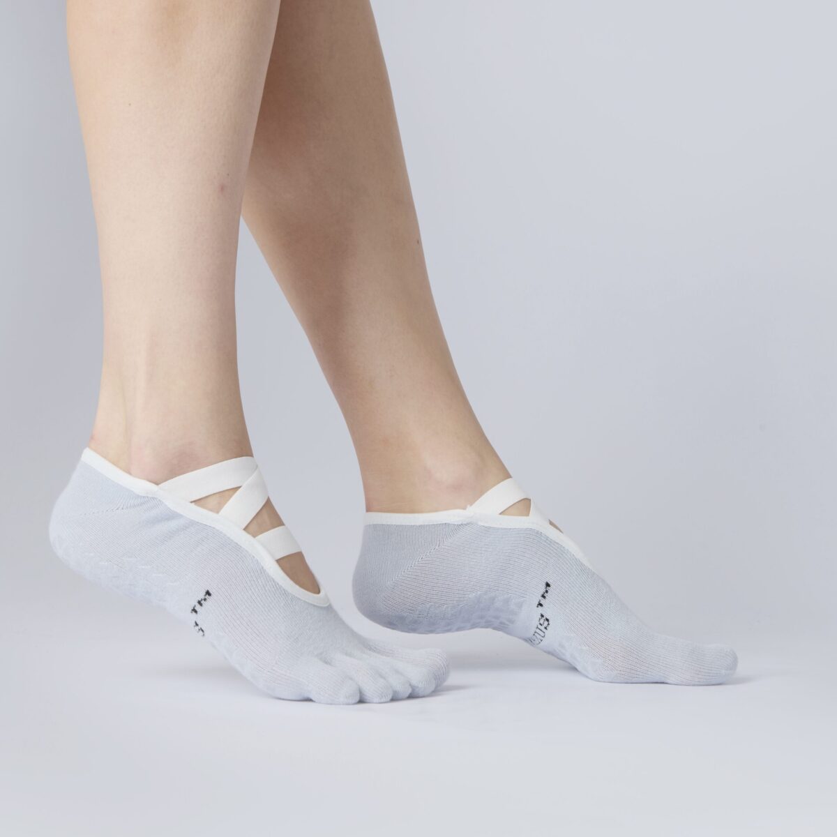 Yoga Toe Grip Sock – Blue Ash - Image 3