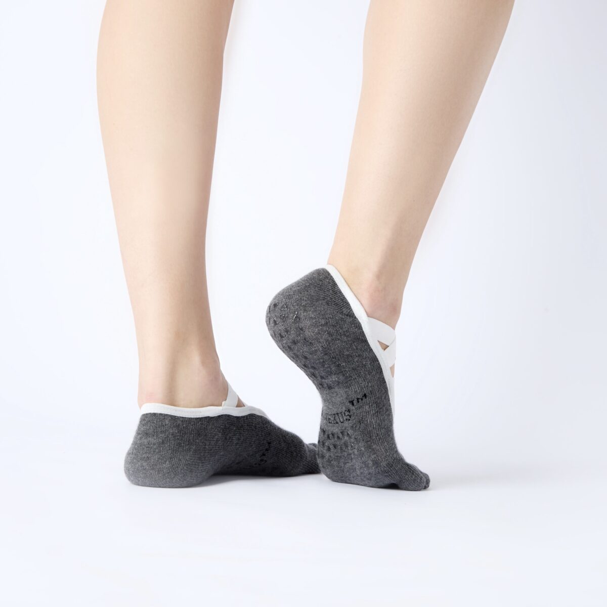 Yoga Toe Grip Sock – Graphite Grey - Image 2