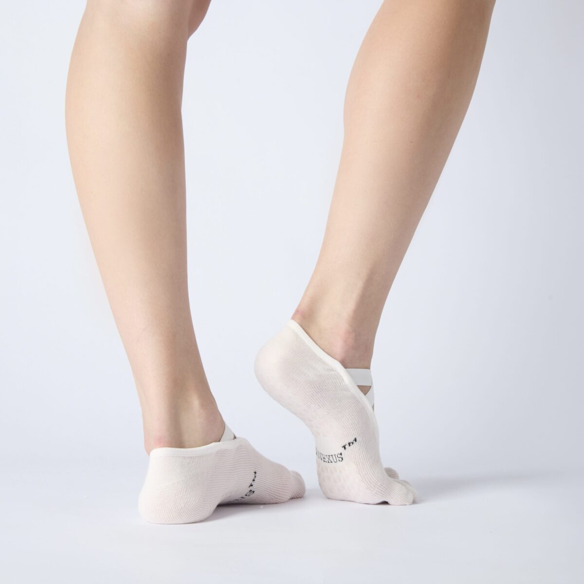 Yoga Toe Grip Sock – Oat Milk - Image 2